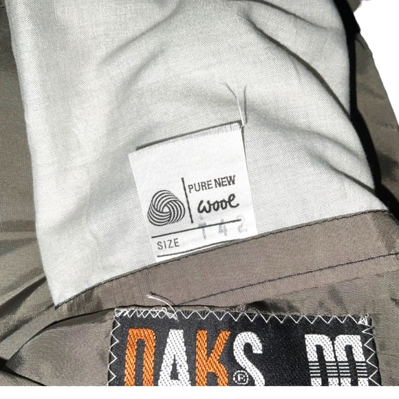 VINTAGE DAKS PURE NEW WOOL 3 BUTTON BLAZER JACKET SZ T42 - Picture 11 of 16
